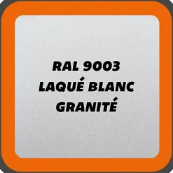 MySystem Verrière 4 sections avec imposte - L x H : 135 x 110 cm - Laqué blanc 9003 granité - vitrages inclus- Verrière
