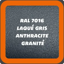 MySystem Verrière 6 sections avec imposte - L x H : 201 x 125 cm - Laqué gris 7016 granité - vitrages inclus- Verrière