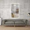 MySystem Verrière 2 verres Chicago - L x H : 69 x 125 cm - Laqué blanc 9003 granité - verre Sahara inclus- Verrière
