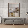 MySystem Verrière<Verrière 3 verres Mackintosh - L x H : 102 x 125 cm - Laqué effet rouille granité - verre Clair inclus