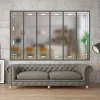 MySystem Verrière 6 verres Mackintosh - L x H : 201 x 125 cm - Laqué gris 7016 granité - verre Sahara inclus- Verrière