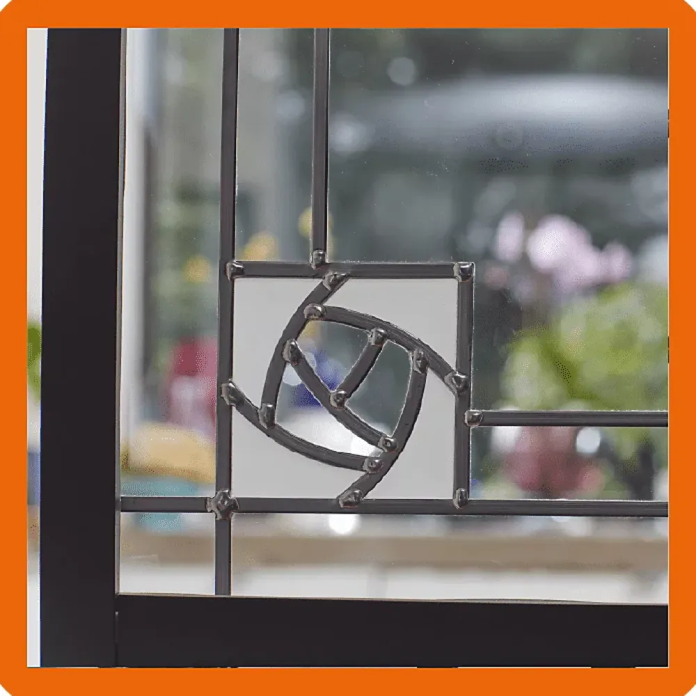 MySystem Verrière<Verrière 2 verres Mackintosh - L x H : 69 x 125 cm - Laqué noir 9005 granité - verre Sahara inclus