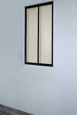 Verrière<Verrière acier noir 2 vitrages opales H.105 x l.57 cm