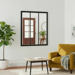 Verrière acier noir 3 vitrages transparents H.105 x L.83 cm- Verrière