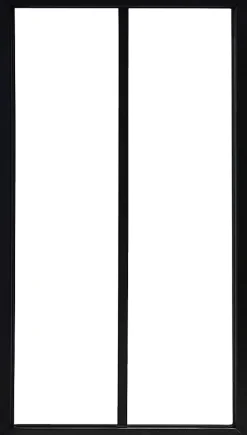 Verrière<Verrière acier noir 2 vitrages transparents H 105 X L 57 cm