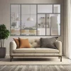 MySystem Verrière<Verrière ArtDéco 7 - L x H : 190 x 150 cm - Laqué gris 7016 granité - vitrages inclus