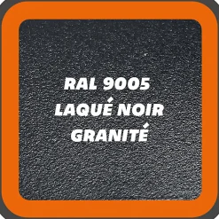 MySystem Verrière<Verrière ArtDéco 7 - L x H : 190 x 125 cm - Laqué noir 9005 granité - vitrages inclus