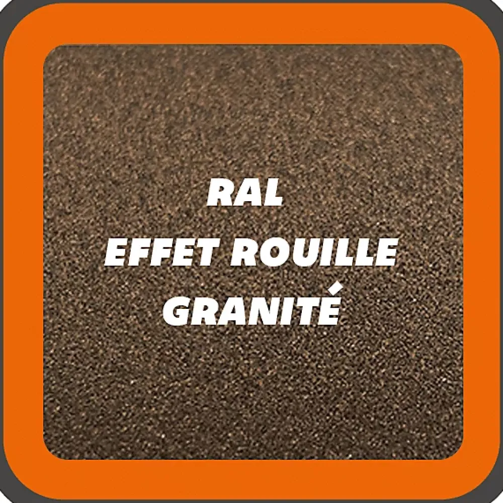 MySystem Verrière<Verrière ArtDéco 8 - L x H : 150 x 170 cm - Laqué effet rouille granité - vitrages inclus