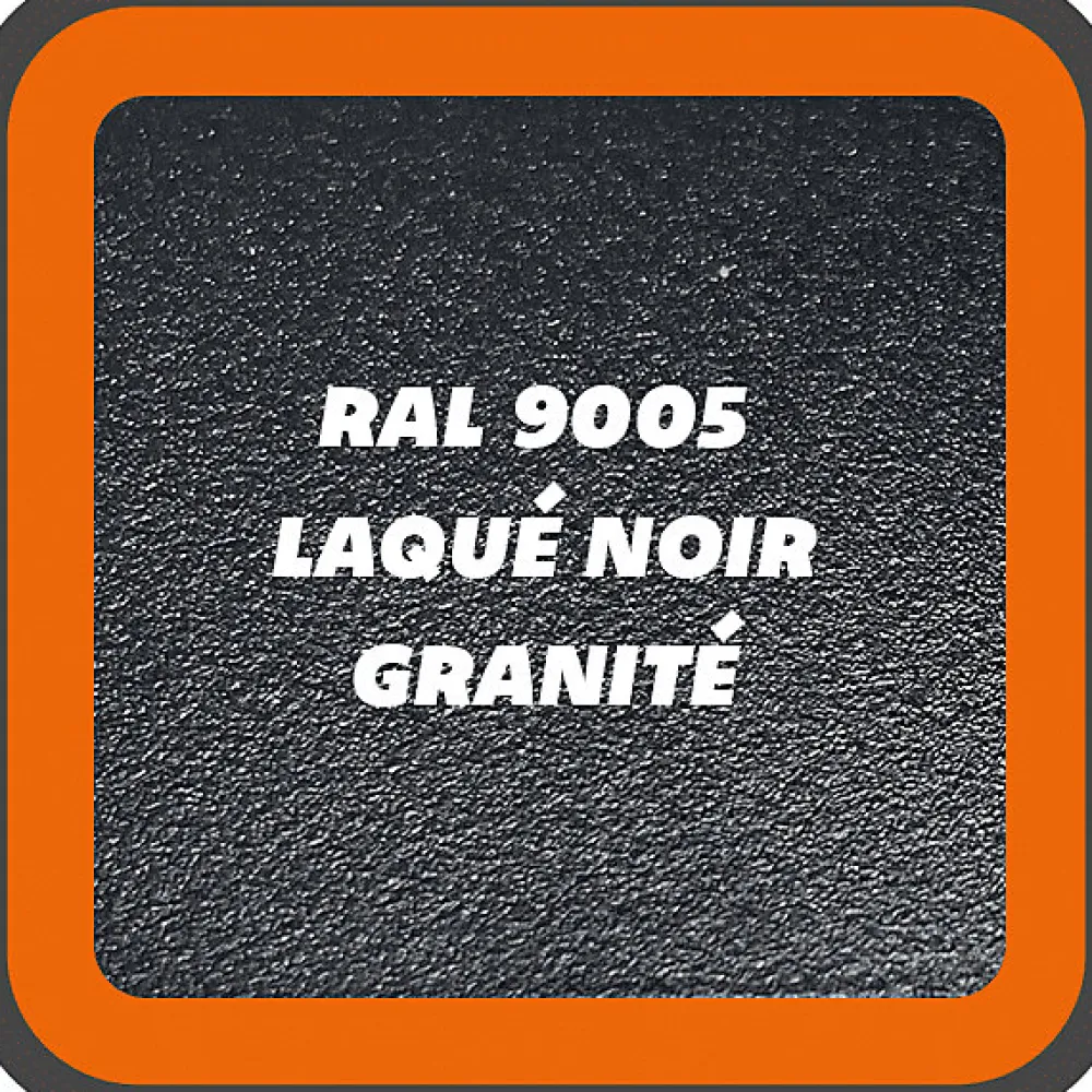 MySystem Verrière<Verrière ArtDéco 8 - L x H : 170 x 170 cm - Laqué noir 9005 granité - vitrages inclus