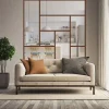 MySystem Verrière<Verrière ArtDéco 8 - L x H : 170 x 170 cm - Laqué effet rouille granité - vitrages inclus
