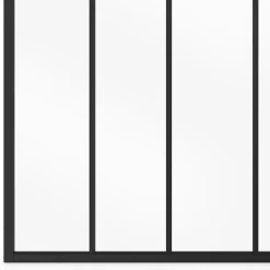 IDMarket Verrière<Verrière atelier 5 vitrages L. 150 x H.108 cm en métal noir et verre trempé