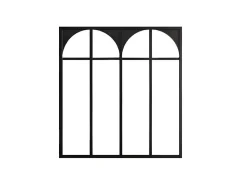 Vente-unique Verrière atelier art déco en aluminium thermolaqué 120x105 cm - Noir - ARCADEA- Verrière