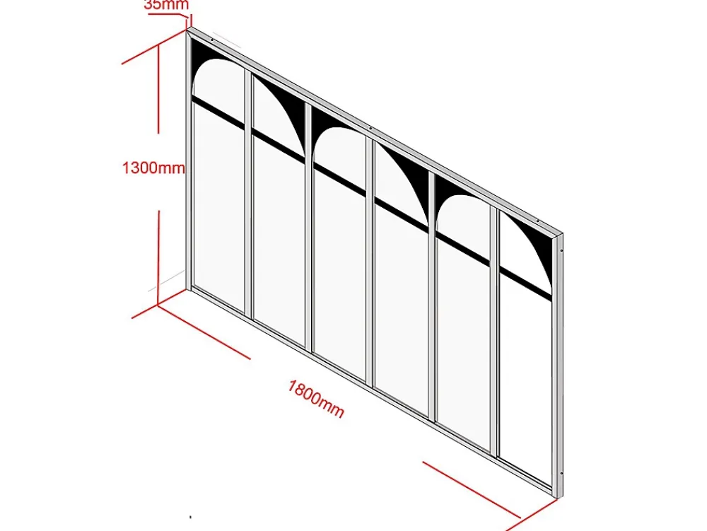 Vente-unique Verrière atelier art déco en aluminium thermolaqué 180x130 cm - Noir - ARCADEA- Verrière