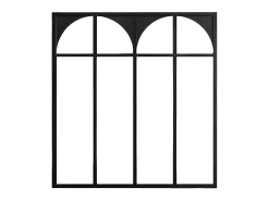 Vente-unique Verrière atelier art déco en aluminium thermolaqué 120x130 cm - Noir - ARCADEA- Verrière