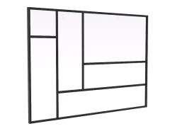 Vente-unique Verrière atelier design en aluminium thermolaqué 180x130 cm - Noir - ARTENA- Verrière
