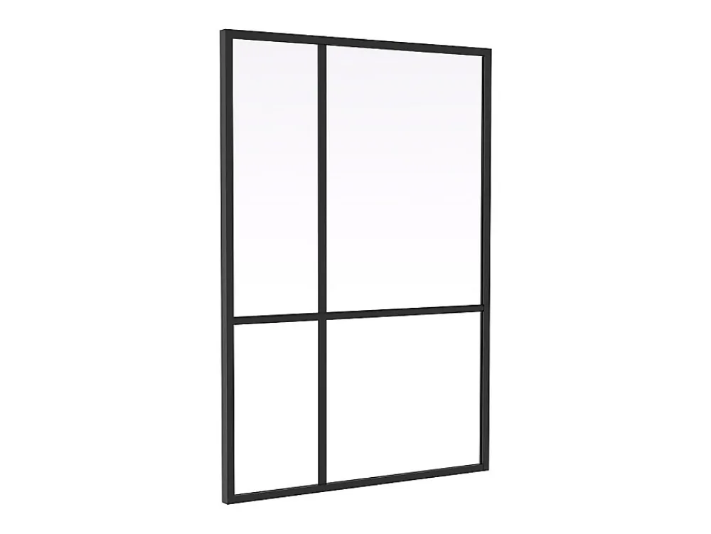 Vente-unique Verrière atelier design en aluminium thermolaqué - L90 x H130 - TONIBA- Verrière