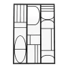 Vente-unique Verrière<Verrière atelier en aluminium thermolaqué style art déco - 90x130 cm - Noir - COUBARTA
