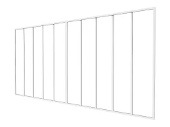 Vente-unique Verrière<Verrière atelier en aluminium thermolaqué - L240 x H130 - Blanc - BAYVIEW