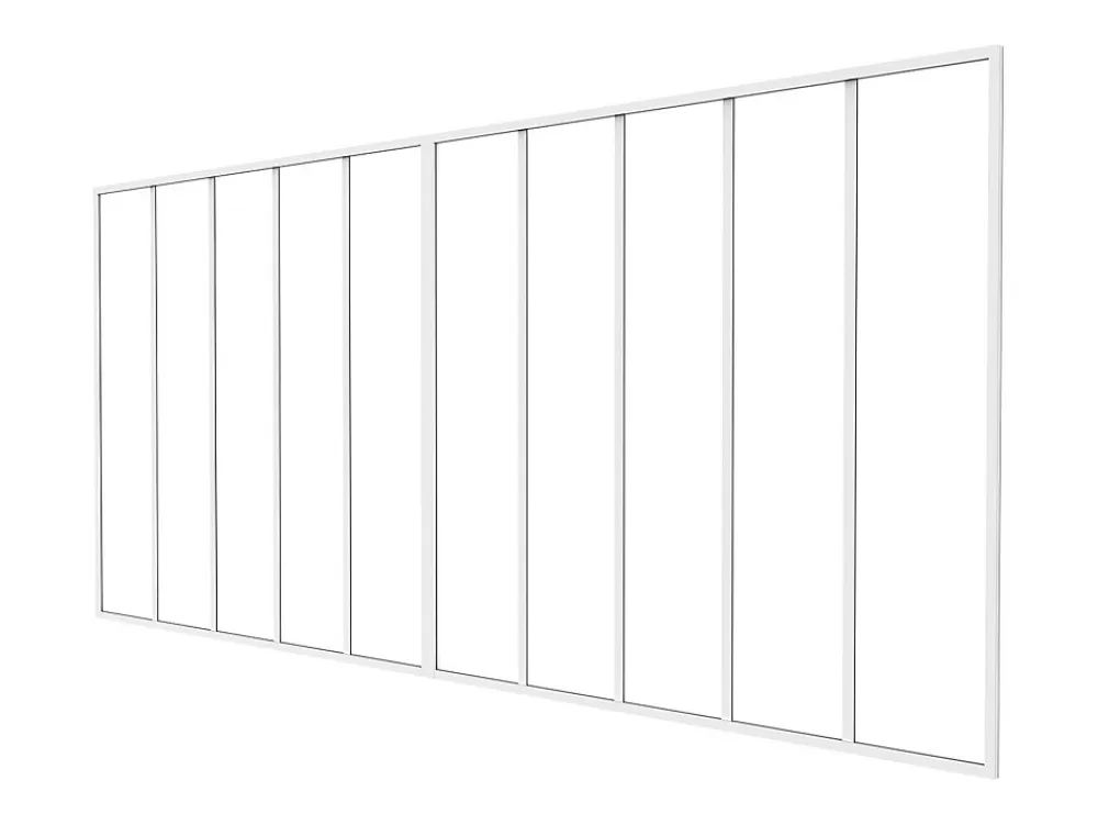 Vente-unique Verrière<Verrière atelier en aluminium thermolaqué - L240 x H130 - Blanc - BAYVIEW