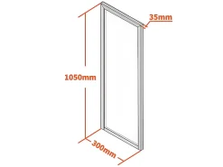 Vente-unique Verrière atelier en aluminium thermolaqué - 30x105 cm - Noir - BAYVIEW- Verrière