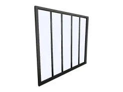 Vente-unique Verrière<Verrière atelier en aluminium thermolaqué - 150x130 cm - Noir - BAYVIEW