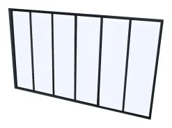Vente-unique Verrière<Verrière atelier en aluminium thermolaqué - 180x130 cm - Noir - BAYVIEW