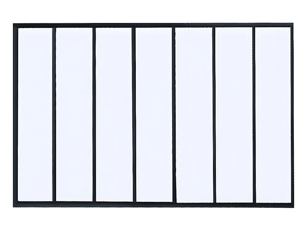 Vente-unique Verrière atelier en aluminium thermolaqué - 210x105 cm - Noir - BAYVIEW- Verrière