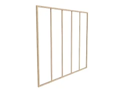 Vente-unique Verrière atelier en aluminium thermolaqué - 150x130 cm - Naturel clair - BAYVIEW- Verrière