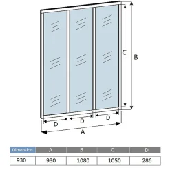 AICA Sanitaire Verrière atelier en aluminium thermolaqué et 4mm verre trempé - L.93 x H.108 cm - Noir - Luminosité Maximale- Verrière