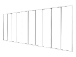 Vente-unique Verrière<Verrière atelier en aluminium thermolaqué - L240 x H105 - Blanc - BAYVIEW