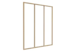 Vente-unique Verrière<Verrière atelier en aluminium thermolaqué - 90x105 cm - Naturel clair - BAYVIEW