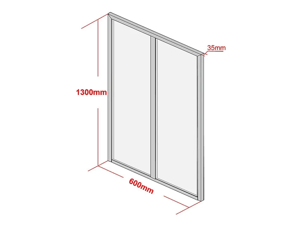 Vente-unique Verrière<Verrière atelier en aluminium thermolaqué - 60x130 cm - Naturel clair - BAYVIEW
