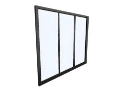 Vente-unique Verrière<Verrière atelier en aluminium thermolaqué - 90x105 cm - Noir - BAYVIEW