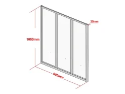Vente-unique Verrière<Verrière atelier en aluminium thermolaqué - 90x105 cm - Noir - BAYVIEW