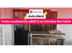 Vente-unique Verrière<Verrière atelier en aluminium thermolaqué - 180x105 cm - Noir - BAYVIEW