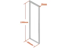 Vente-unique Verrière atelier en aluminium thermolaqué - 30x130 cm - Noir - BAYVIEW- Verrière