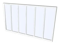 Vente-unique Verrière atelier en aluminium thermolaqué - 180x105 cm - Blanc - BAYVIEW- Verrière