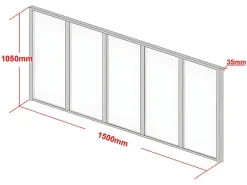 Vente-unique Verrière<Verrière atelier en aluminium thermolaqué - 150x105 cm - Blanc - BAYVIEW