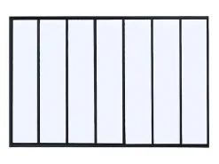 Vente-unique Verrière atelier en aluminium thermolaqué - 210x130 cm - Noir - BAYVIEW- Verrière
