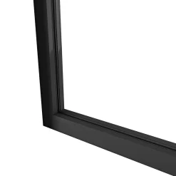 AICA Sanitaire Verrière atelier en aluminium thermolaqué et 4mm verre trempé - L.153 x H.108 cm - Noir - Luminosité Maximale- Verrière