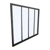 Vente-unique Verrière<Verrière atelier en aluminium thermolaqué - 120x130 cm - Noir - BAYVIEW