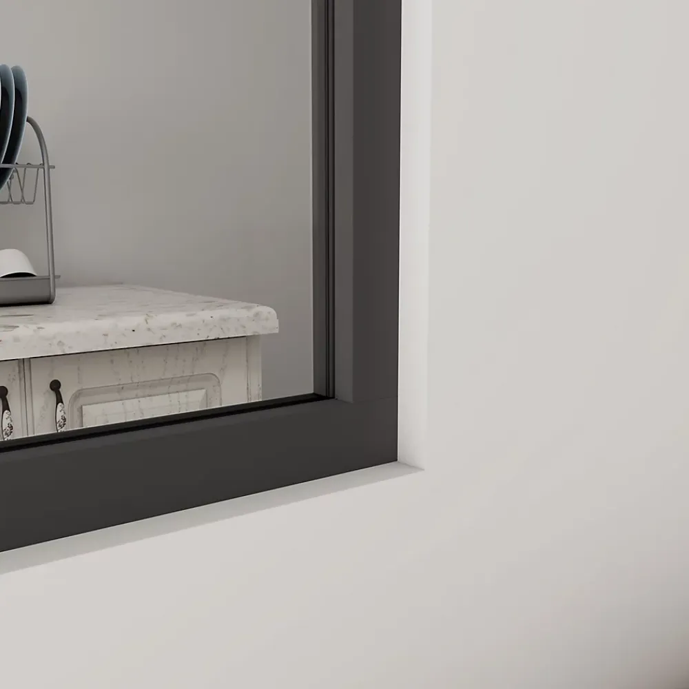 AICA Sanitaire Verrière<Verrière Atelier Noir 93 x 108 cm - Aluminium , Verre Trempé 4 mm - 3 vitrages - AICA