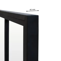 Schulte Verrière atelier - H.108xl.153- 5 vitrages -transparent -cadre et profilés noir mat- Verrière