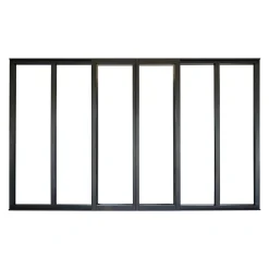 Verrière<Verrière coulissante 6 carreaux transparents, coloris noir mat H108 x l.183cm
