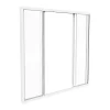Vente-unique Verrière coulissante en aluminium thermolaqué blanc 120x105 cm - RAVENA- Verrière