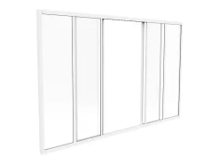 Vente-unique Verrière<Verrière coulissante en aluminium thermolaqué blanc 180x105 cm - RAVENA