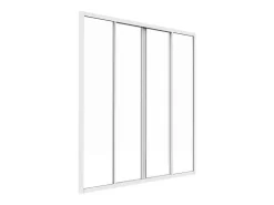 Vente-unique Verrière<Verrière coulissante en aluminium thermolaqué blanc 120x130 cm - RAVENA