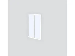 Vente-unique Verrière<Verrière d'angle atelier en aluminium thermolaqué - L150 x L60 x H105 cm - Blanc - BAYVIEW