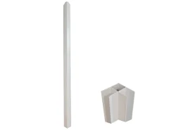 Vente-unique Verrière<Verrière d'angle atelier en aluminium thermolaqué - L150 x L60 x H105 cm - Blanc - BAYVIEW