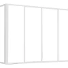 Vente-unique Verrière<Verrière d'angle atelier en aluminium thermolaqué - L120 x L60 x H105 cm - Blanc - BAYVIEW